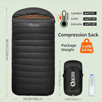XL Sleeping Bag-600 Fill Power Down Sleeping Bag for Adults, Ultralight Ideal for Backpacking, Camping, Hiking