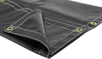 Mytee Products 8' x 10' Heavy Duty Black 18oz Vinyl Utility Tarp Waterproof, Multipurpose, Cars, Boats, Campers, Pool Cover, Tent
