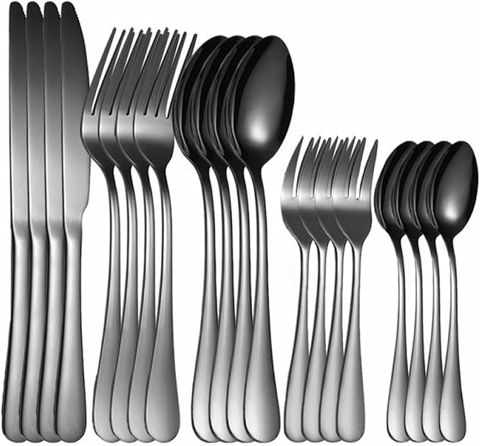 Flatware sets White Gold Cutlery Set 20Pcs Forks Spoons Knifes Stainless Steel Cutlery Set Kitchen Tableware Sets Dinnerware Set Dropshipping Stainless Steel