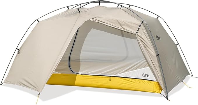 iClimb 1 Ultralight 3 Season Tent and 1 Air Sleeping Pad, Ultralight Compact for Adults Outdoor Camping Backpacking Hiking