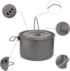 Compatible for Widesea Titanium Cookware Set, Outdoor Camping Tableware with Pot for Picnic, Hiking and Trekking
