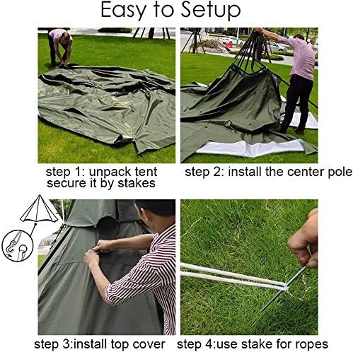 WINTENT 4 Season Waterproof Teepee Tent Yurt with Stove Jack for Adult Camping Hiking, Height 7.8FT/240CM