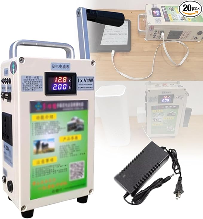 150W Hand Crank Generator, Manual Hand Crank Generator Power Bank, 220V AC Outlet & USB Ports, for Outdoor Emergency Charging, Home Camping Power Supply