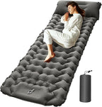Compact Camping Sleep Pad - Self-Inflating Air Mattress for Backpacking, Hiking Trips, Portable Waterproof 40D Nylon TPU Bed Mat Outdoor Gear