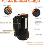 ERAY Ultra Powerful LED Torch, 10800mAH/15000 Lumens Rechargeable Flashlight, IPX4 Waterproof, 6 Modes USB Torch for Camping/Hiking/Emergency/Power Outage