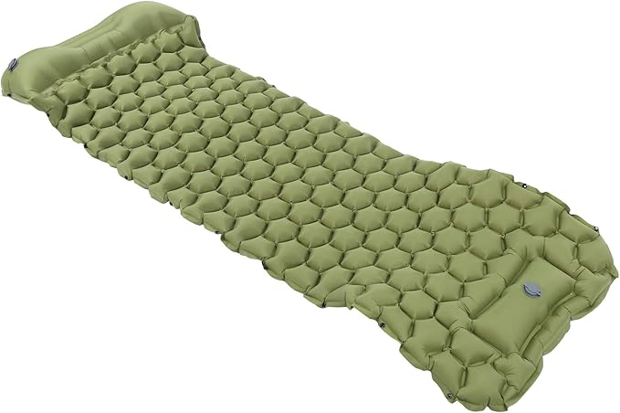 EVTSCAN Camping Sleeping Pad Mat Foot Press Inflatable Cushion Mattress for Tent Hiking Travel