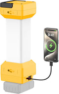 Cordless Led Work Light for Dewalt 20V MAX Battery 2900LM Flashlight Flood Light with Type-C 20w Fast Charging, Emergency Lantern with Low-Voltage Protection (NO Battery)