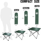 VILLEY Portable Camping Side Table, Ultralight Aluminum Folding Beach Table with Carry Bag for Outdoor Cooking, Picnic, Camp, Boat, Travel