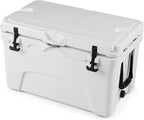 Goplus Hard Cooler, Insulated Ice Chest w/Portable Handles, Cup Holders, Ruler, Bottle Opener, 6 Day Ice Retention for Drink, Beverage, Camping, Fishing, Beach
