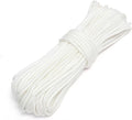 Nylon Rope, 1/3 inch 100FT Nylon Poly Rope Utility Cord Strong Polyester for Camping, Hiking, Clothesline, Tie, Flag Pole, Marine, Outdoor Swing (8mm White)