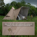 Outdoor Pyramid-Shaped Camping Tent Fully Automatic Tent Oxford Cloth Waterproof Backpacking Tent