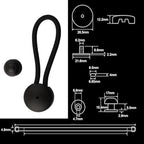 5 Pack Shock Cord Fastener Bungee Cord Clips With Adjustable Knob For Tent Boat Cover Canvas Marine Truck RV Trailer Accessories Nylon Rubber Material 13Cm Stretch Length(black)