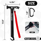 Tent Hammer Heavy Duty Aluminum 12" Camping Hammer with Opener,Tent Stakes Mallet for Camping,Hiking,DIY,Party Black