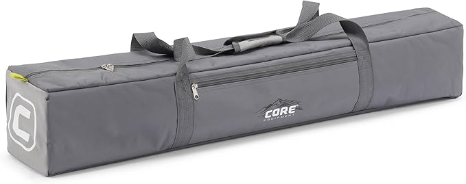 CORE Folding Camping Cot | Extra Wide Heavy Duty Camp Cot with Removable Side Table & Mesh Gear Loft | Folding & Portable Camp Bed with Carry Bag | Supports 300 lbs