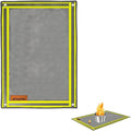 SoloWilder Wood Stove Mat 32" x 20" Fire Pit Grill Mat for Tent Stove Deck Patio Grass Lawn Campsite Insulation Protection