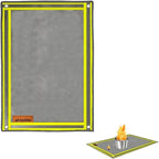 SoloWilder Wood Stove Mat 32" x 20" Fire Pit Grill Mat for Tent Stove Deck Patio Grass Lawn Campsite Insulation Protection