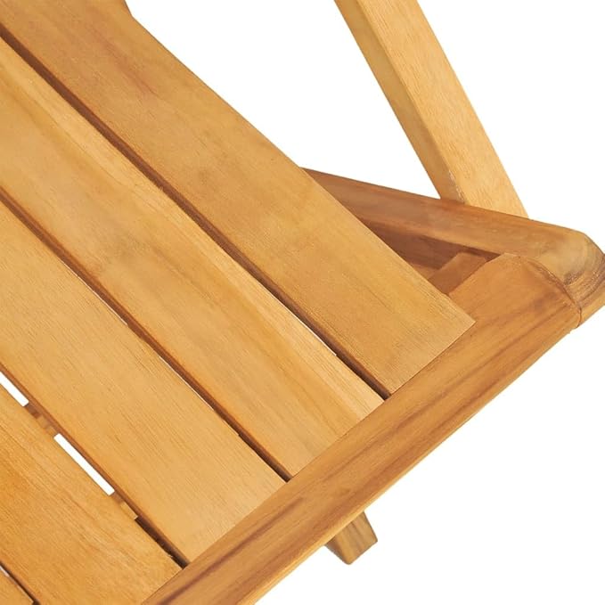 4-Piece Solid Teak Wood Folding Patio Chairs Set 21.7"x24"x35.4" Outdoor Furniture for Poolside Backyard Beach Camping Foldable Lounge Seating