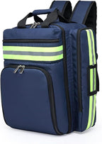 Empty First Aid Bag Emergency Responder Trauma Bag First Aid Kit Bag Large Medical Backpack for Travel Camping Cycling Outdoor Survival First Aid(Blue)