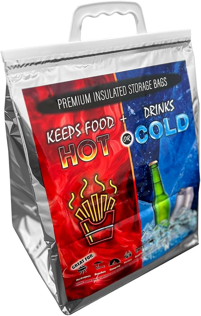 Insulated Picnic/Shopping Cooler Bags for Groceries, Camping, Hiking, Beach, Travel | Lightweight Soft Collapsible | Fast Same Day Shipping