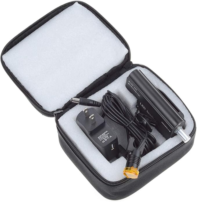 3W Portable Plastic Blet Clip Headlight,Headlamp for Binocular Loupe with Premium Bag (Black), RA-004WGS
