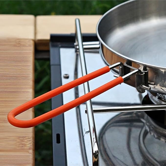 Camping Cookware Outdoor Pot Set Portable Camping Cooker Stainless Steel Picnic Tableware Outdoor Picnic
