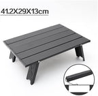 Camp Table Portable Folding Camping Table Foldable Aluminum Alloy Outdoor Dinner Desk Furniture Mini Picnic BBQ Tours Tableware (Color : Mini Silver)