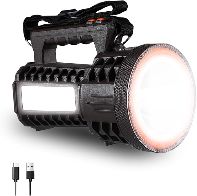 VAVOFO 2000LM Rechargeable LED Lantern, Camping Essentials Flashlight,Stepless Dimming, 10000mAh Power Bank, IP66 Waterproof, Long Running Spot Light for Hurricane, Power Outages, Hiking