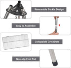 Lineslife Campfire Tripod Grill for Cooking, Durable Stainless Steel Camping Fire Tripod Grill with Grill Grate and Carrying Bag for Outdoor BBQ, Silver