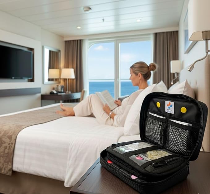 MediKit: Medical Kit with 20 Types of Essential Medications for Pain, Cold, Allergy, Stomach and Other Common Ailments. Compact 6"x8". Perfect for Vacationers, Business Travelers, Students and Campers