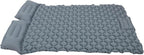 Asixxsix Double Sleeping Pad, Self Inflating Camping Mattress with Foot Pump Pillow for Backpacking Adults Couples (Grey)