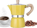 Italian Mocha Pot, Espresso Pot Stovetop 3/6 Cup Wood Handle Espresso Mocha Pot For Home/Camping Use