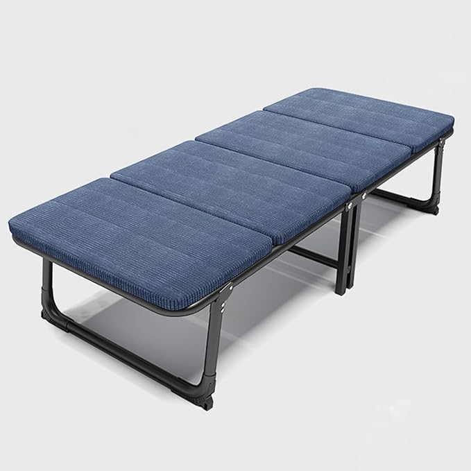 Roller Skating Shoe Design Camping Cot, Portable Folding Bed for Travel/Room/Office/Home Nap, Folding Cot with Mat for Adults