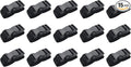 15Pcs Tie Down Straps Black Adjustable Nylon Strap with Buckles 1" x 47" (3.9ft) Straps with Quick Release, Lashing Strap for Backpacking, Outdoor Activities
