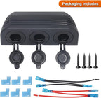 12-24 V Multifunctional 3 Hole Tent Type Car Modification Cigarette Lighter Splitter Power Sockets Female Power Outlet Adapter for Portable Auto Electronic Devices
