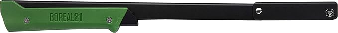 AGAWA - BOREAL21-21 Inch Folding Saw with All-Purpose Saw Blade - Camping Gear For Hiking, Fishing, Hunting, Bushcraft & Survival Kit (Black Frame/Green Handle)