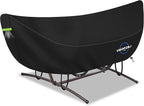Hammock Cover Waterproof, 600D Heavy Duty Oxford-Thickened Cover for 10 - 12FT Hammock Stand With Handles,Vents,Click-Close Straps & Reflective Strip All Weather Protection