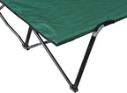 2 Person Folding Camping Cot for Adults, 50" Extra Wide Outdoor Portable Sleeping Cot with Carry Bag, Elevated Camping Bed, Beach Hiking, Green