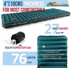 ZOOOBELIVES 3D Wrapping Inflatable Camping Sleeping Pad with Built-in Pump, Extra Thick and Wide, Ultimate Comfortable Compact Camp Air Mat for Tent, Car Traveling and Backpacking - Airlive2000X