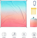 Beach Blanket Waterproof Sandproof Beach Mat 79" X 83"/10'x9'for 2-8 Adults Quick Drying Outdoor Picnic Mat Beach Accessories for Travel, Camping, Hiking