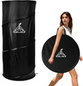 Pop up Changing Tent, Portable Changing Room Shower Tent, Privacy Portable Bathroom Collapsible Emergency, Compact Dressing Room Tube with Carry Bag for Camping, Beach, or Outdoors (Black)
