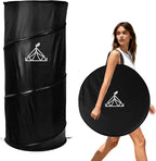 Pop up Changing Tent, Portable Changing Room Shower Tent, Privacy Portable Bathroom Collapsible Emergency, Compact Dressing Room Tube with Carry Bag for Camping, Beach, or Outdoors (Black)