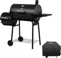 Royal Gourmet CC1830SC Charcoal Grill Offset Smoker with Cover, 811 Square Inches, Black, Outdoor Camping