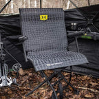 Hawk Stealth Spin Chair - Silent, Comfortable, Swiveling, Portable Chair for Camping, Hunting, Fishing, Backpacking, and More (Bone Collector Edition) , Black