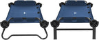 Disc-O-Bed Large Outdoor Convertible 2 Person Bench and Double Camping Cot Portable Bed Bunk System for Adults, Navy
