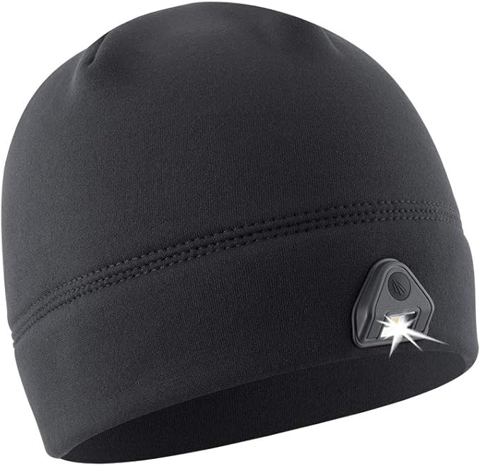 POWERCAP LED Hat Light 150 Lumens Rechargeable Fleece Beanie with Bright Built-in Headlamp Waterproof LED Warm One Size Cap