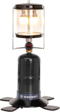 Stansport Propane Mantel Lantern – Outdoor Light with Adjustable Brightness, Carry Handle, Ventilated Hood, High-Output, Portable, for Emergency, Backpacking, Camping – Mantels Included