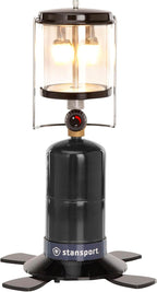 Stansport Propane Mantel Lantern – Outdoor Light with Adjustable Brightness, Carry Handle, Ventilated Hood, High-Output, Portable, for Emergency, Backpacking, Camping – Mantels Included