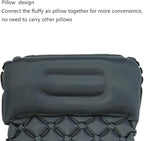 QINGFAN Outdoor Camping Inflatable Mattress Sleep Pad with Pillows Travel Mat Folding Bed Light Weight Air Cushions