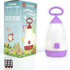 Kids Camping Lantern & Night Light Battery Powered (AAA Included), 360° Eye-Safe Light, IPX4 Waterproof with RGB Modes Portable for Outdoor, Emergency & Bedtime, Gift for Children (Purple)