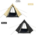 Compatible for Ultralight Pyramid 4 Person Camping Tent - Double Layer Outdoor Hiking Teepee, Large Space Family Tourist Backpacking Tipi
